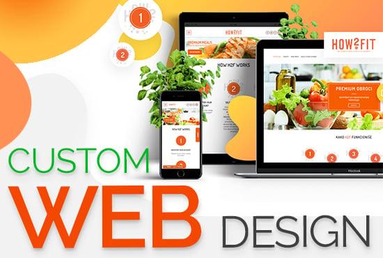 I will design a unique responsive website one landingpage