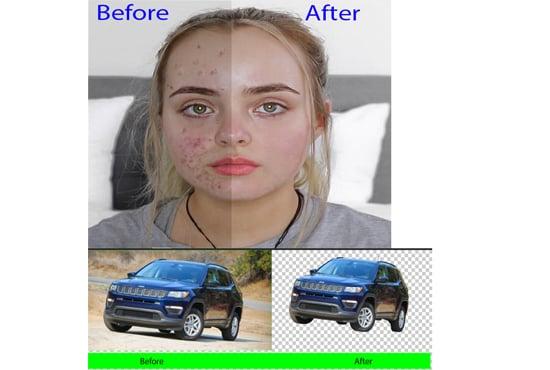 I will do background removed 2 image within 30 minutes.