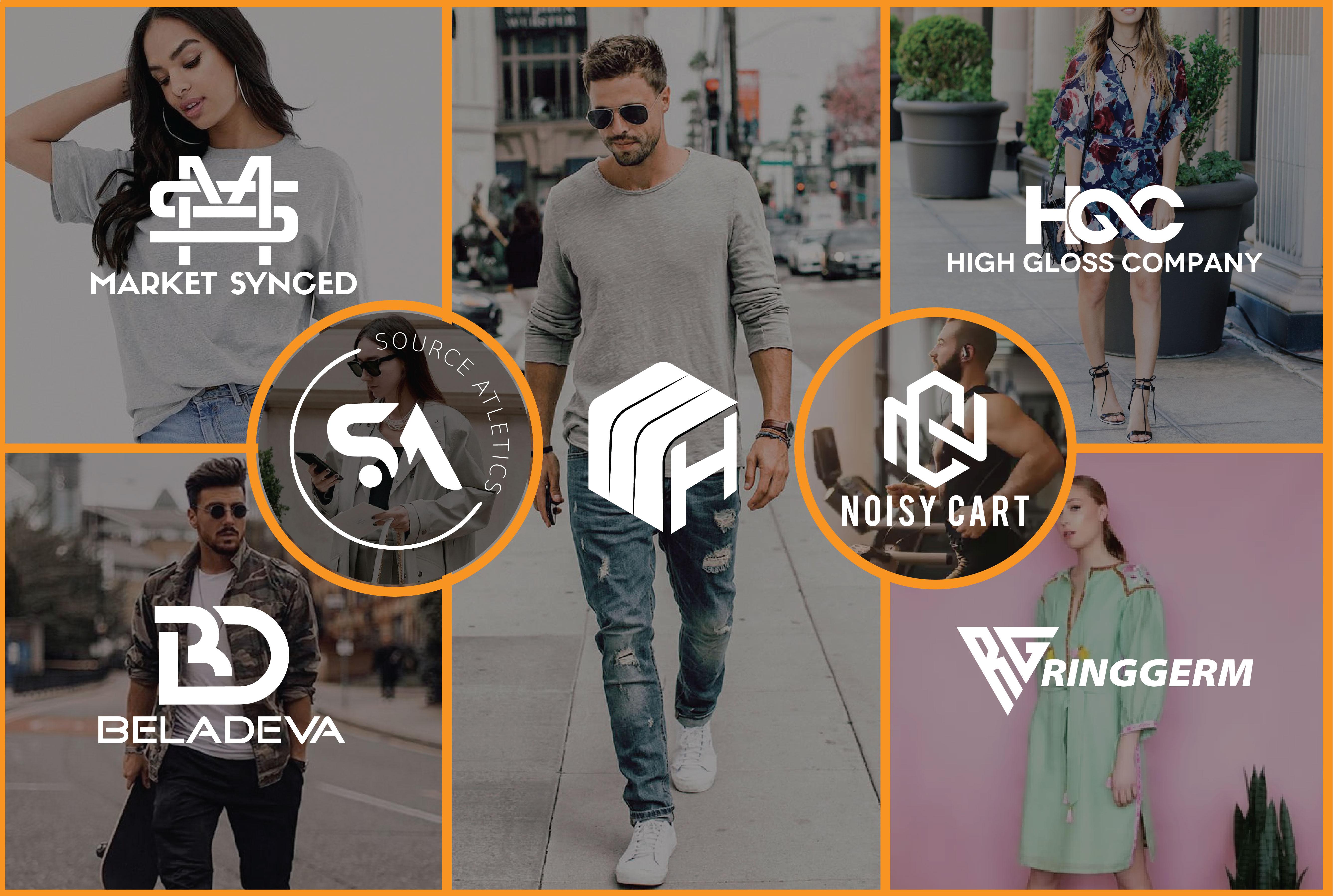 i will design fashion, streetwear, clothing initial letters or monogram logo