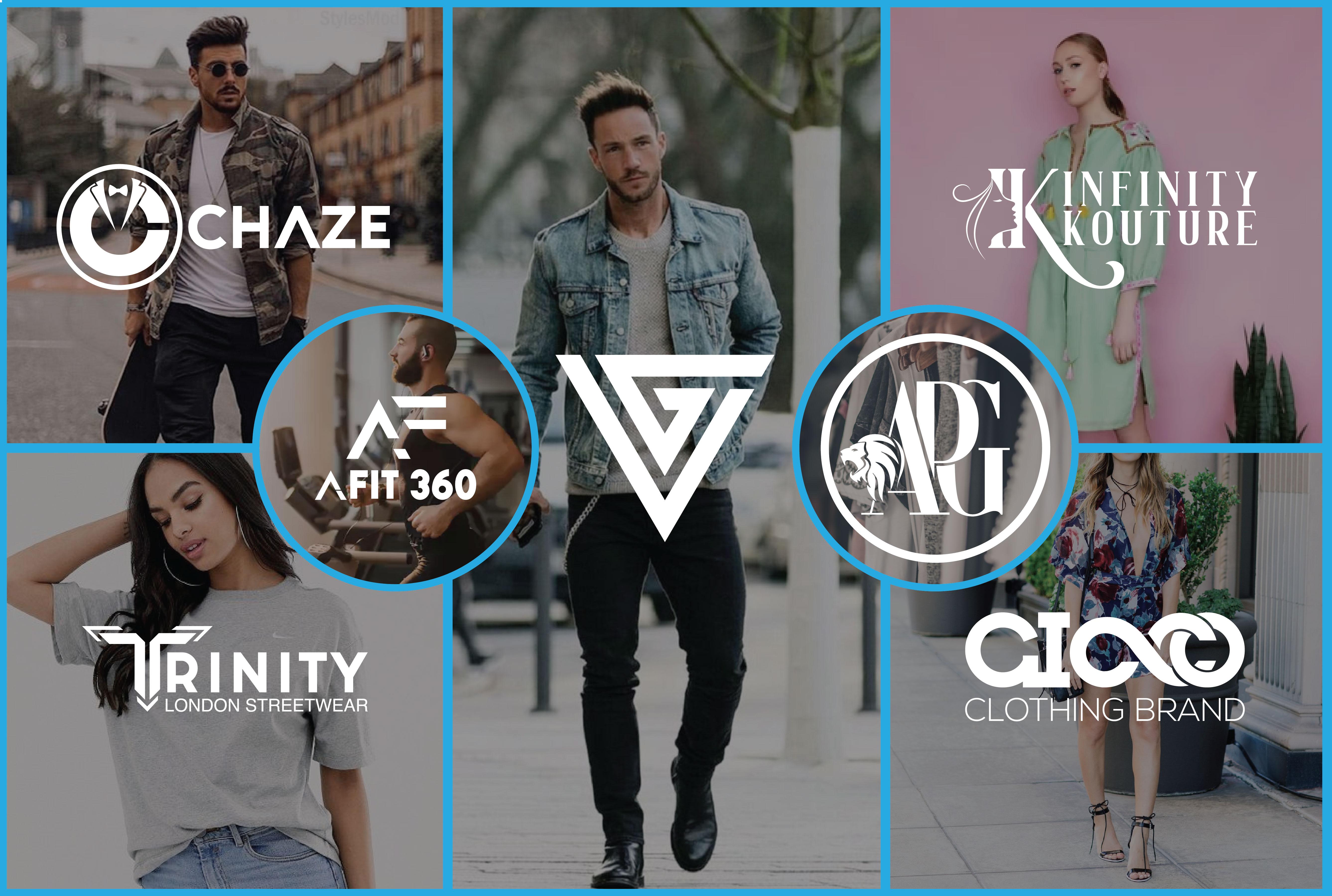 i will design fashion, streetwear, clothing initial letters or monogram logo