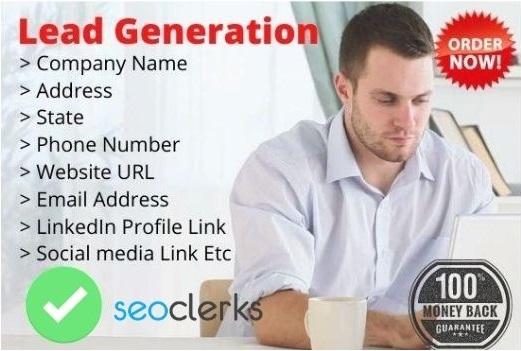 I will do targeted linkedin lead generation,b2b and lead generation for 20 lead