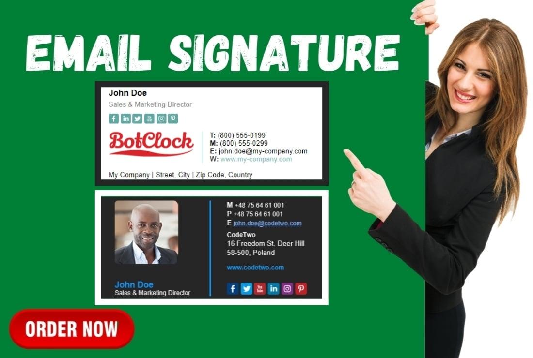 I will Design responsive HTML Email Signature