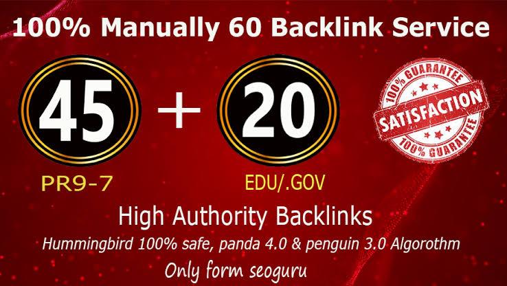 I will do creat website ranking with 60 pr9 high authority dofollow backlinks, link building