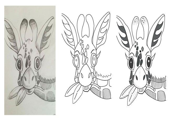 I will convert your own sketch to vector