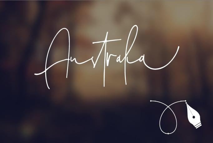 design an elegant feminine signature logo