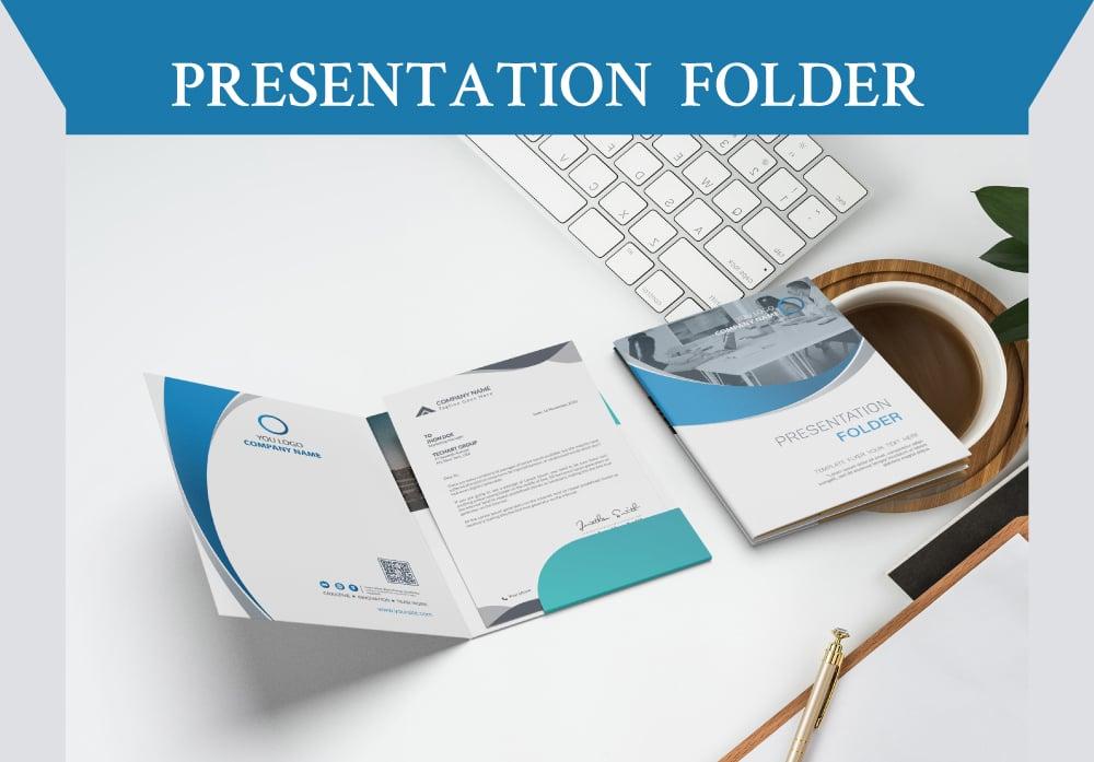 Professional Company PRESENTATION FOLDER TEMPLATE Design and ENVELOPE LAYOUT Graphics Design