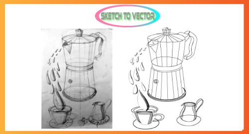 I will convert any sketch or any idea into a vector