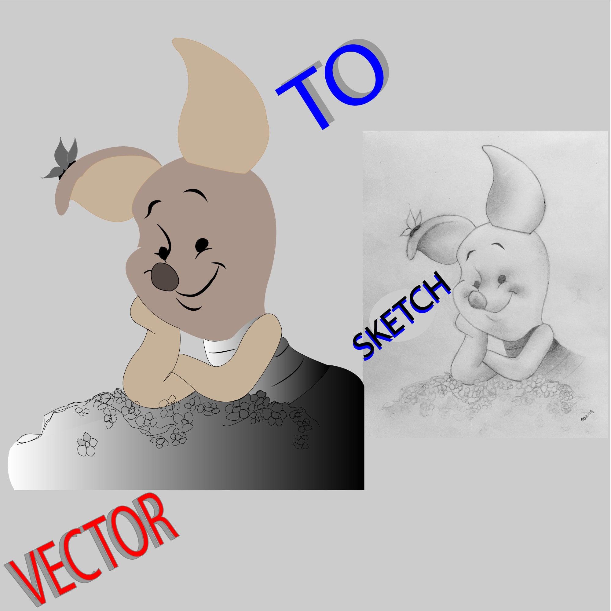 I will convert sketch to vector illustration, logo, anything within 12 hours