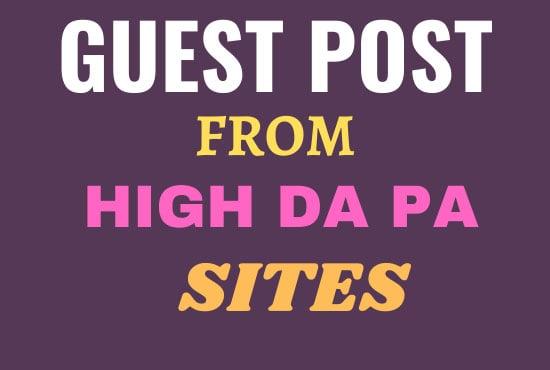Guaranteed rank your website by SEO through high da guest post with white hat SEO