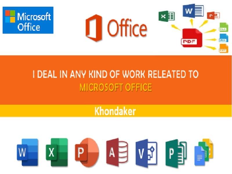 I will do Microsoft office fast typing excel, word as a personal assistant
