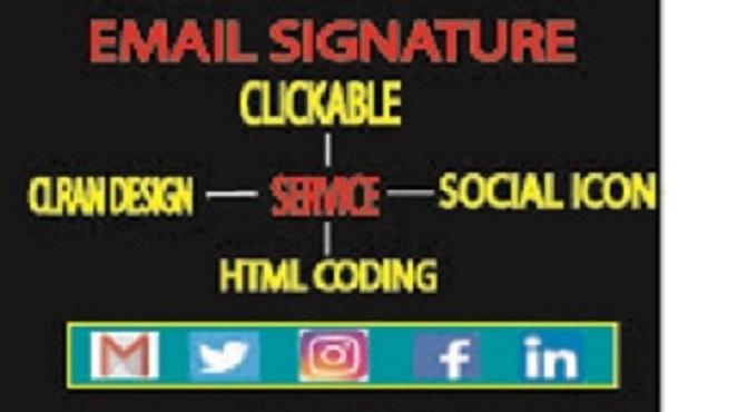 I will create clickable HTML Signature for your email