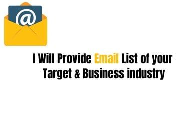  I will collect niche targeted email list clean and Varified