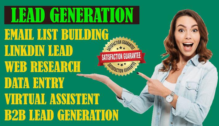 I will do b2b lead generation and web research, data entry 
