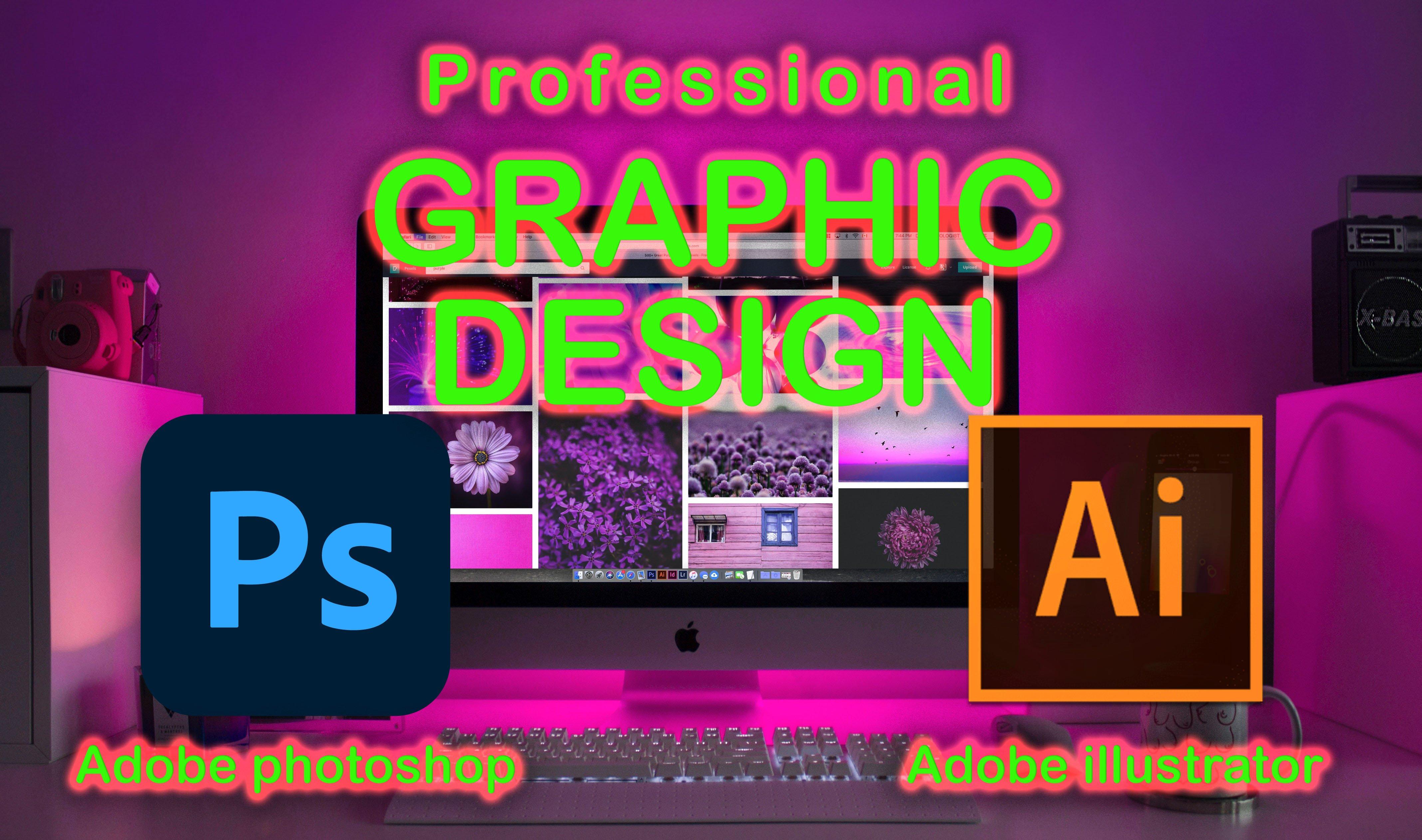 I will do any kind of graphic design using photoshop illustrator