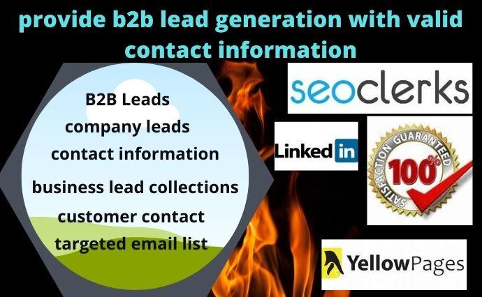provide b2b lead generation with valid contact information