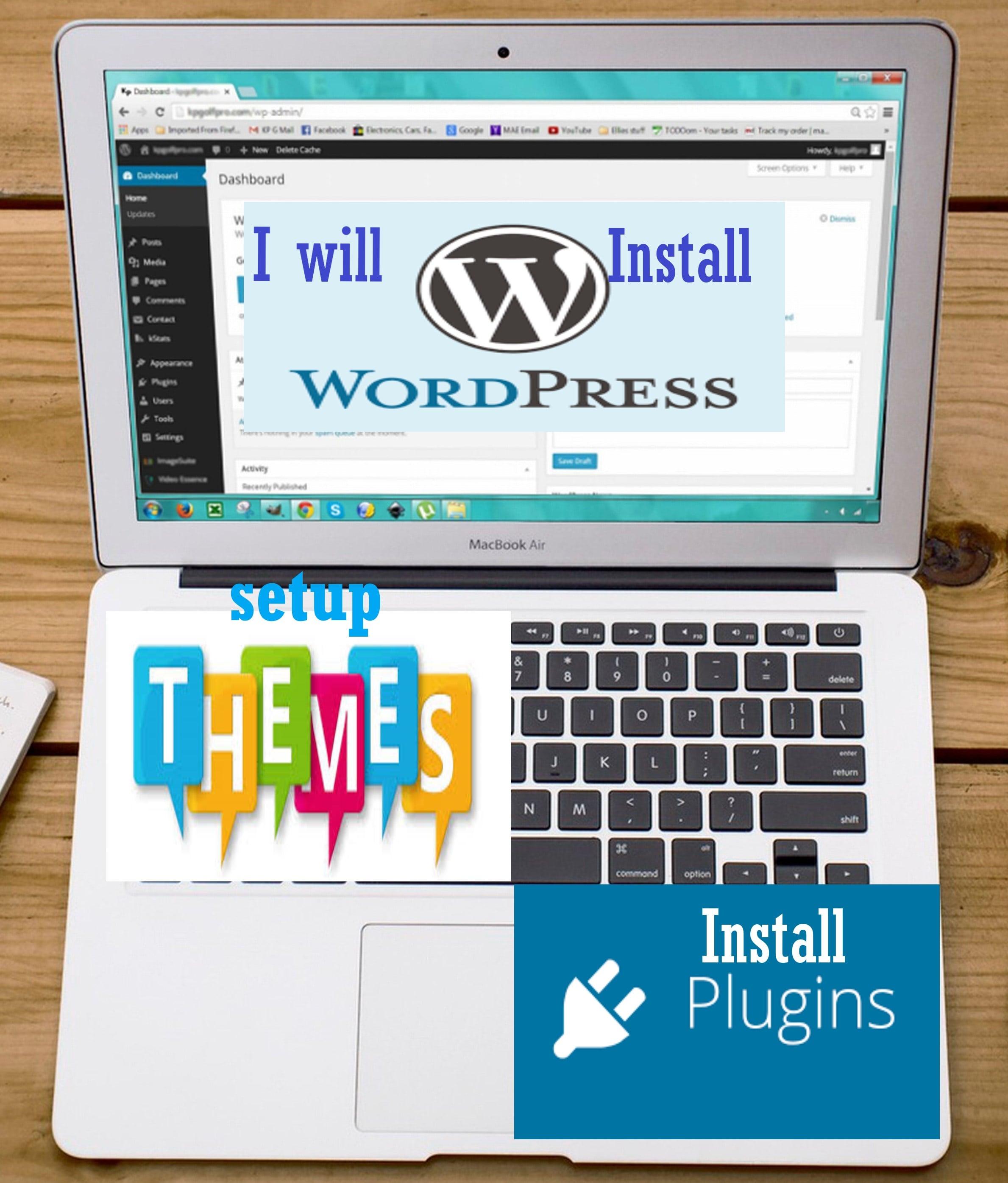 I Will Install WordPress, theme and plugin