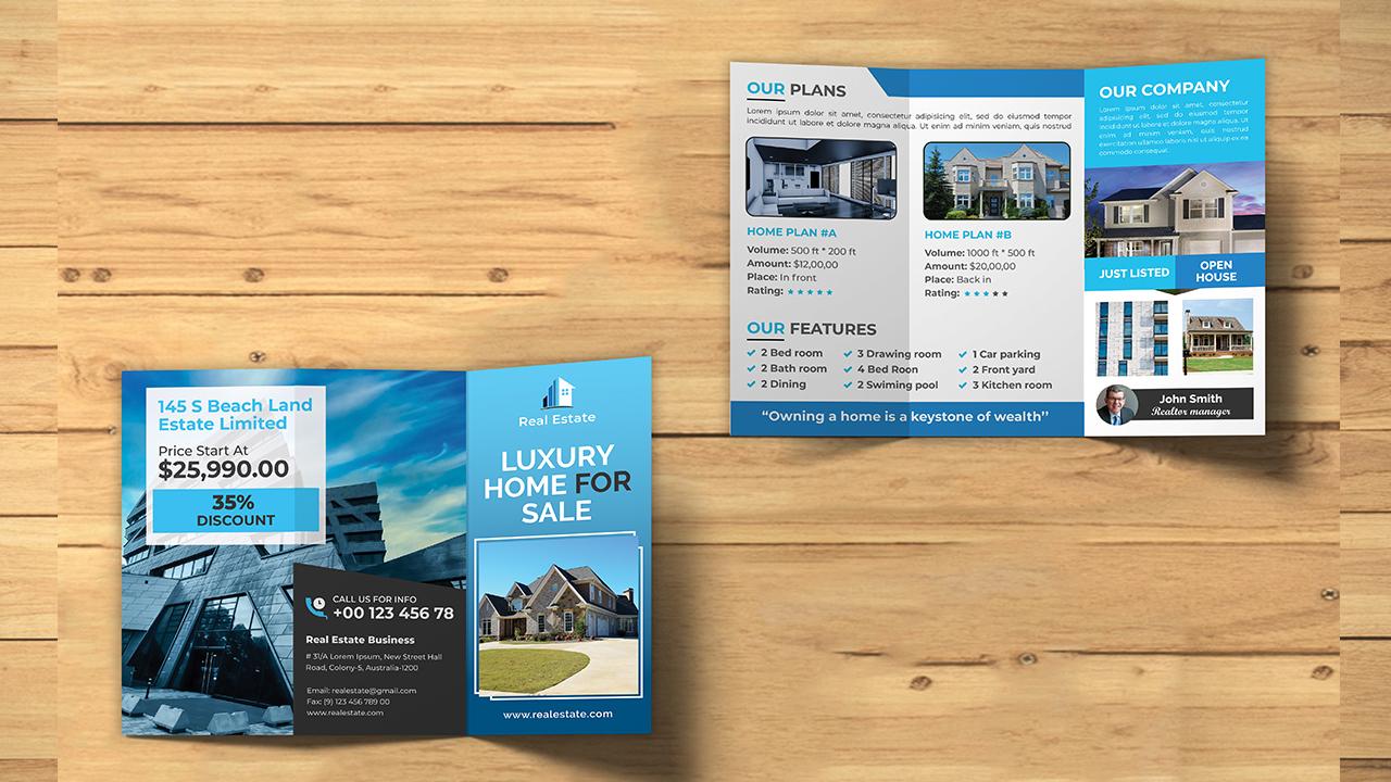 I will design modern real estate flyer