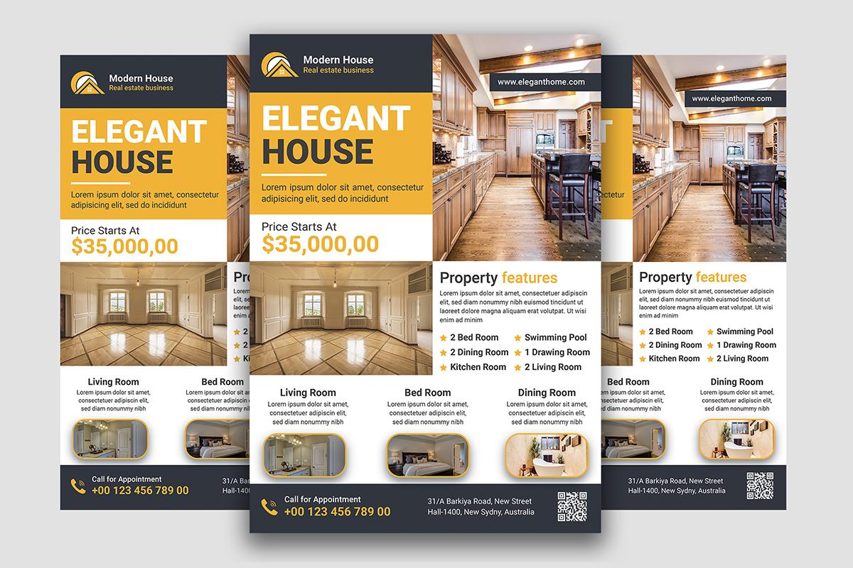 I will design modern real estate flyer