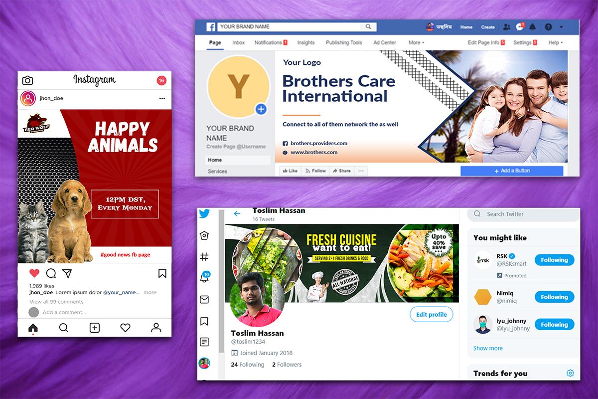 I will design facebook, instagram post or social media banner, ads