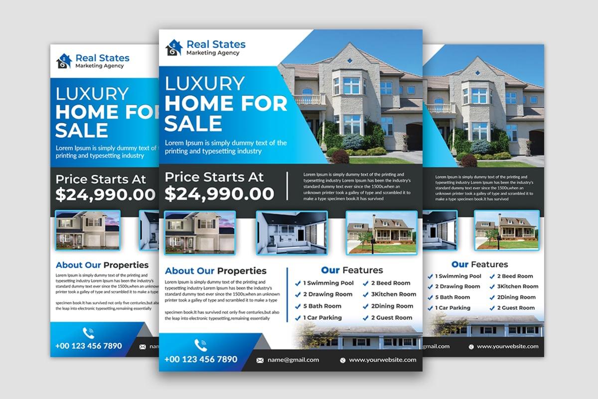 I will design modern real estate flyer