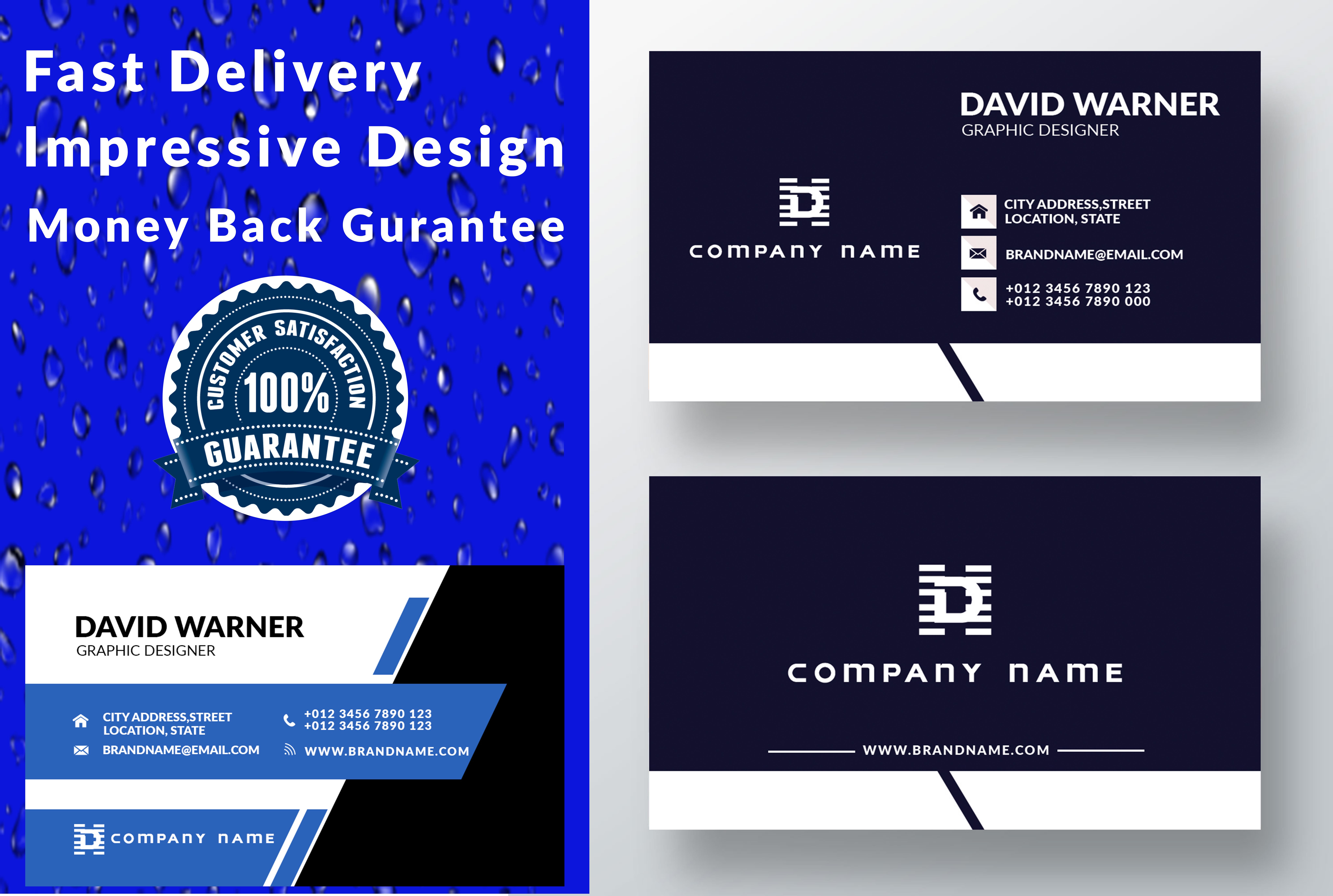 I will create professional and unique business card design