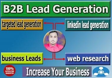 I will do 100 targeted b2b lead generation and email list
