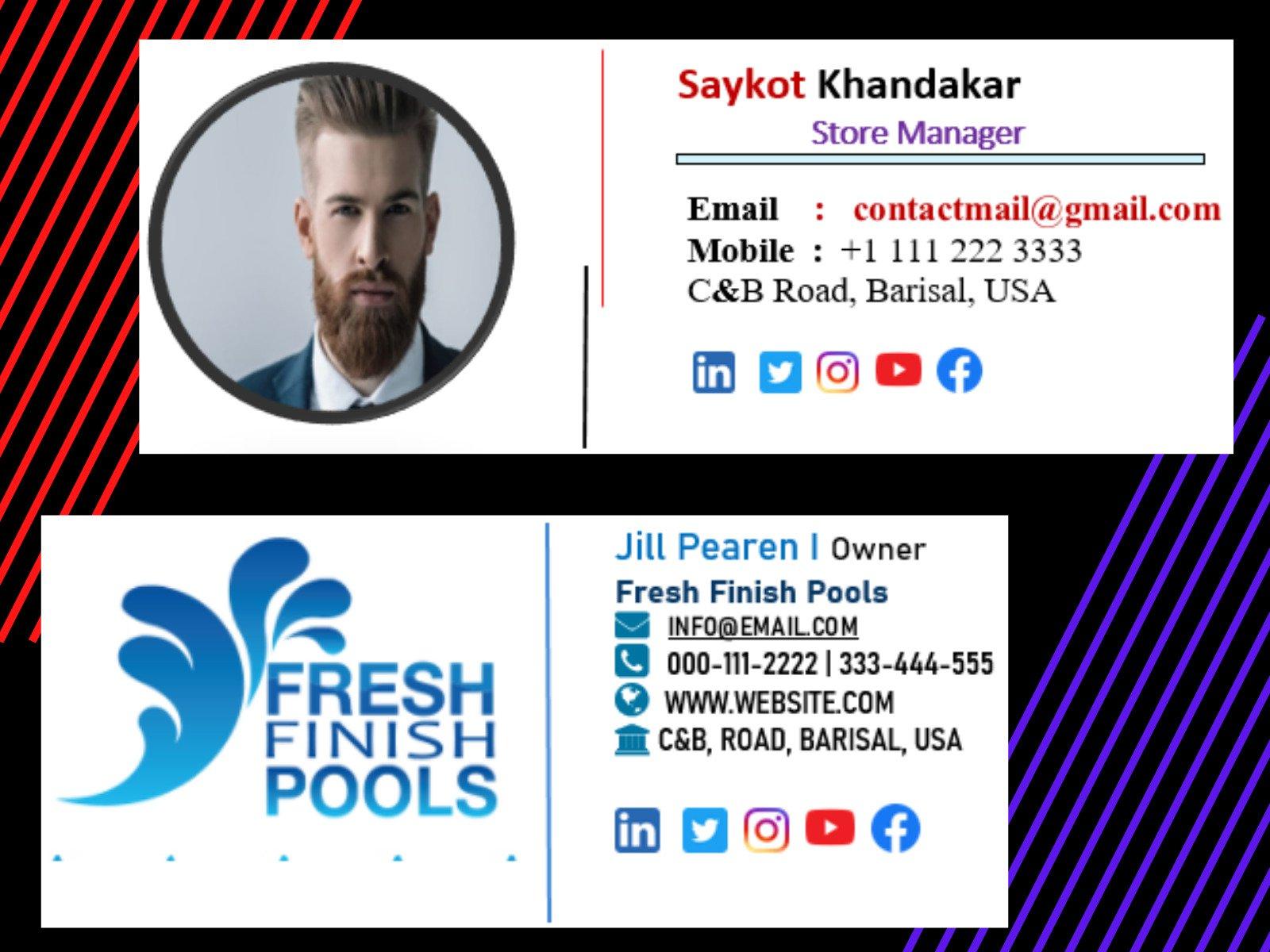 I will design a professional clickable HTML email signature