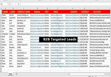 I will Generate 100 Targeted b2b Lead Generation for your business