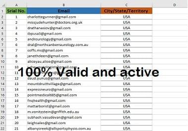 I Will Provide You 2000 Verified USA Email List with clean format