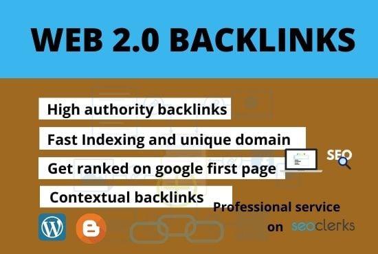  I will do 20+ permeant web 2.0 backlinks manually