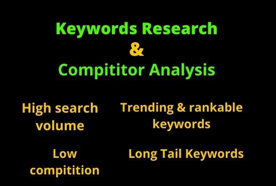 I will do keyword research for SEO ranking