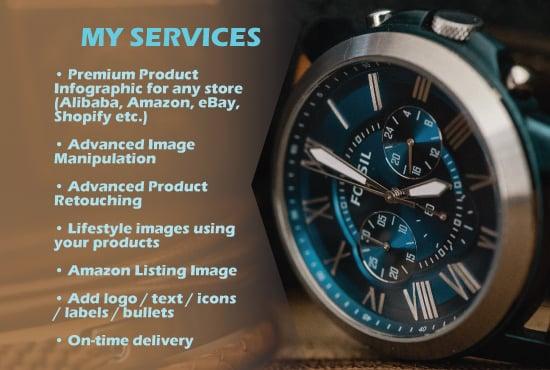 I will Innovate Premium Product infographics, and lifestyle Images For You