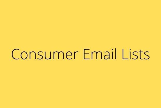i will provide you consumer email lists any area