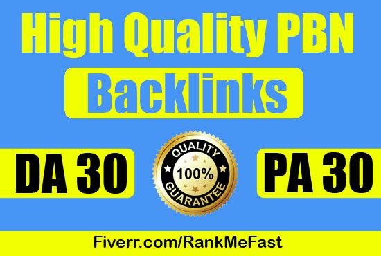 Build 10 DA 30+ WEB PBNs Powerful Homepage Dofollow BACKLINKS