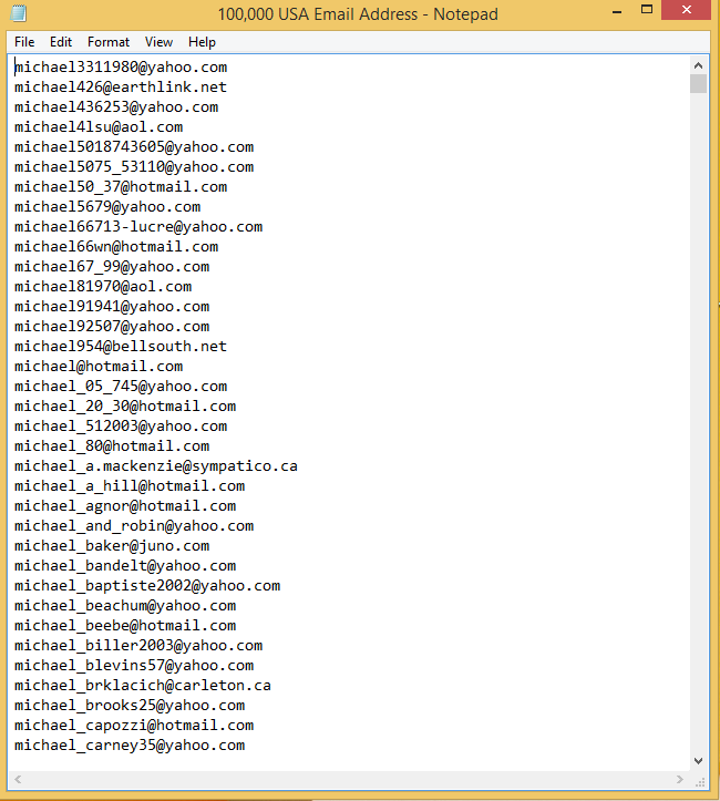 I will provide 100000 Active verifyed Email list