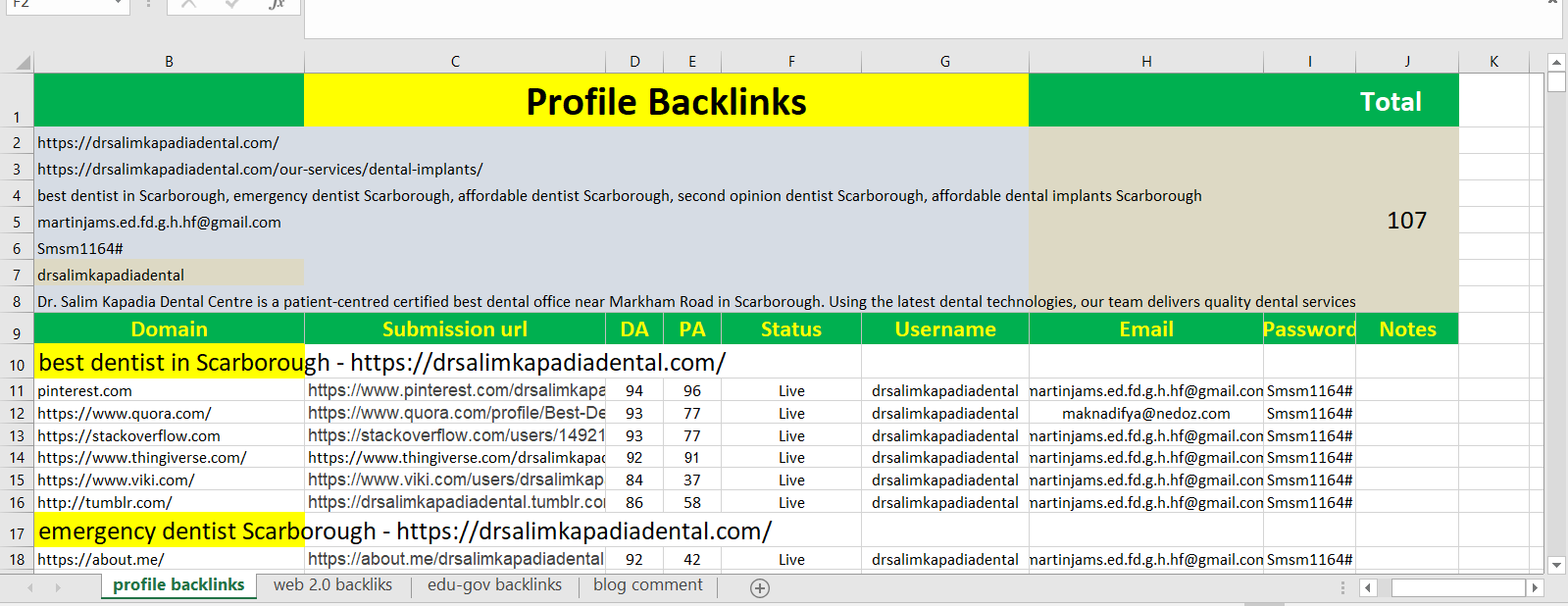 I Will MANUALLY Do 95+DA 25 PBN, 20 EDU Links, 25 Profile BackIinks for Google 1st Page