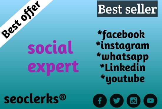 you can chose me your trusted social media manager