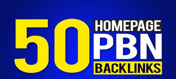provide 50 homepage seo pbn backlinks fast daliviry