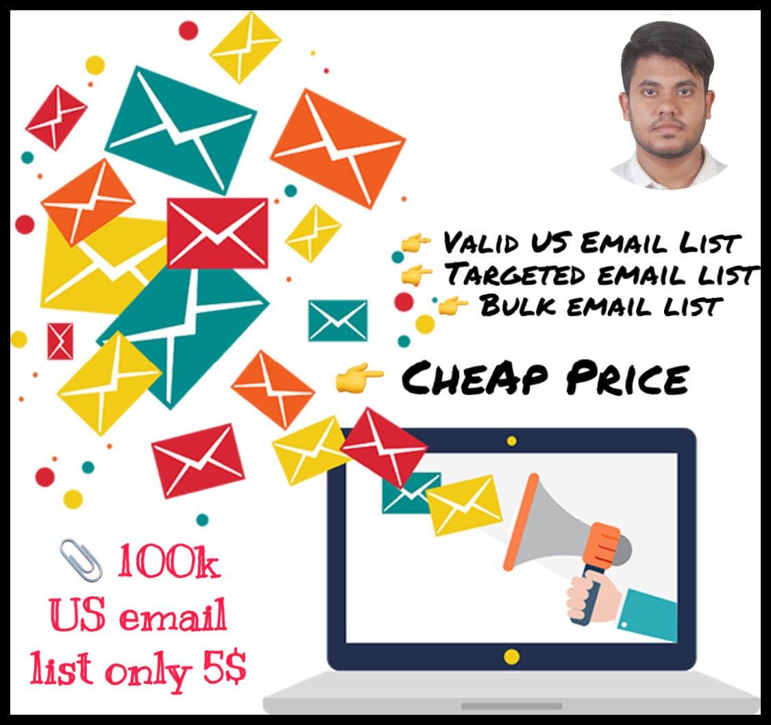 Provide you US 10k Valid Email list for your brand business by Email Marketing
