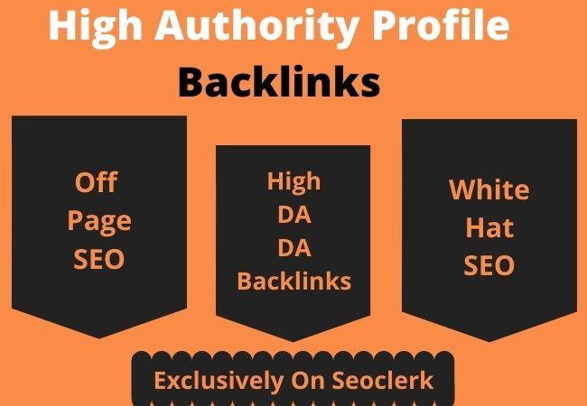I Will high domain authority SEO profile backlinks