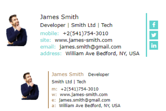 will design a clickable email signature