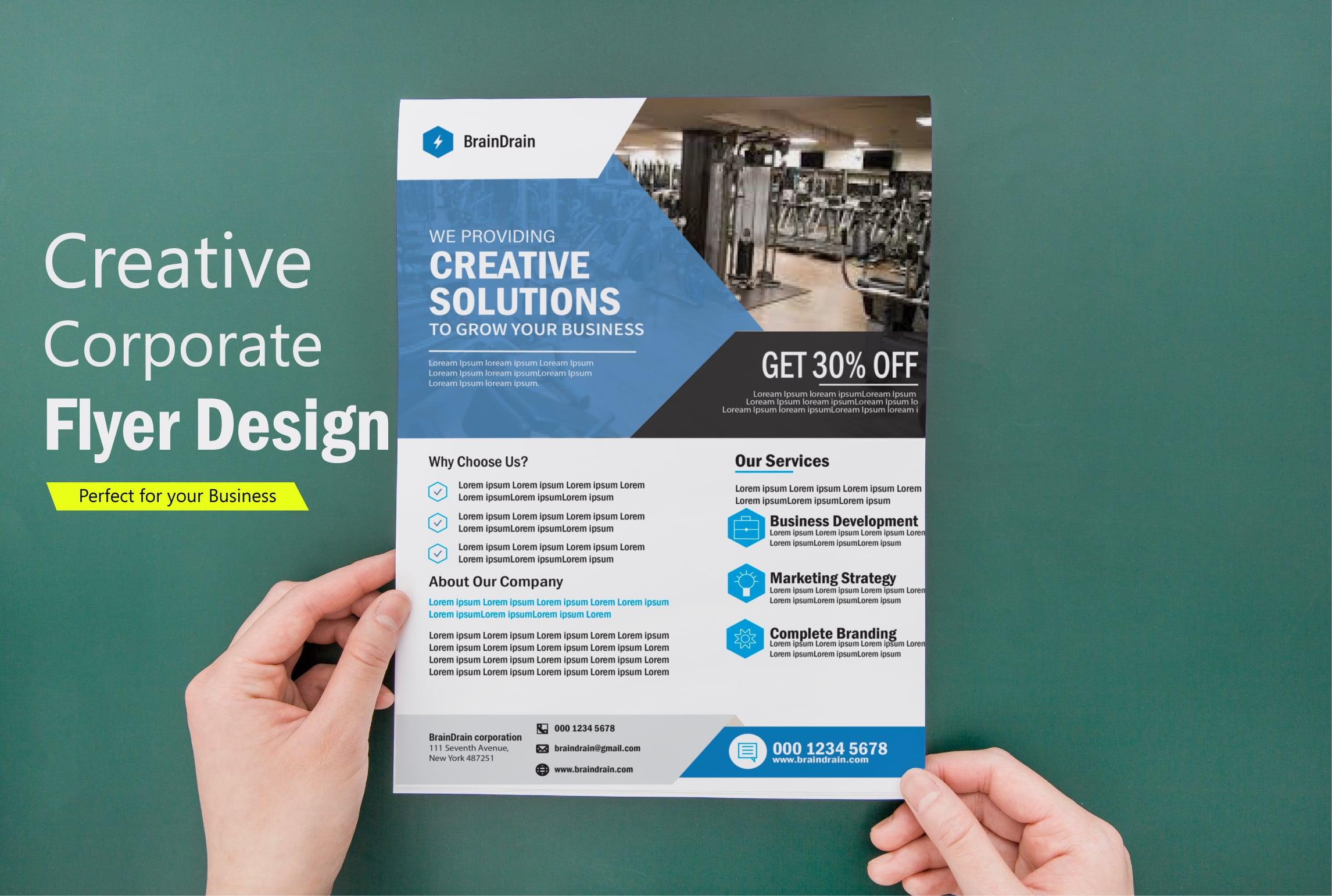 I will design a creative professional flyer for your business