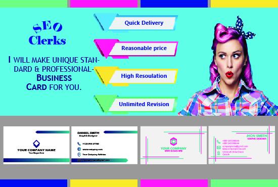 I will make unique,standard & professional business card for you