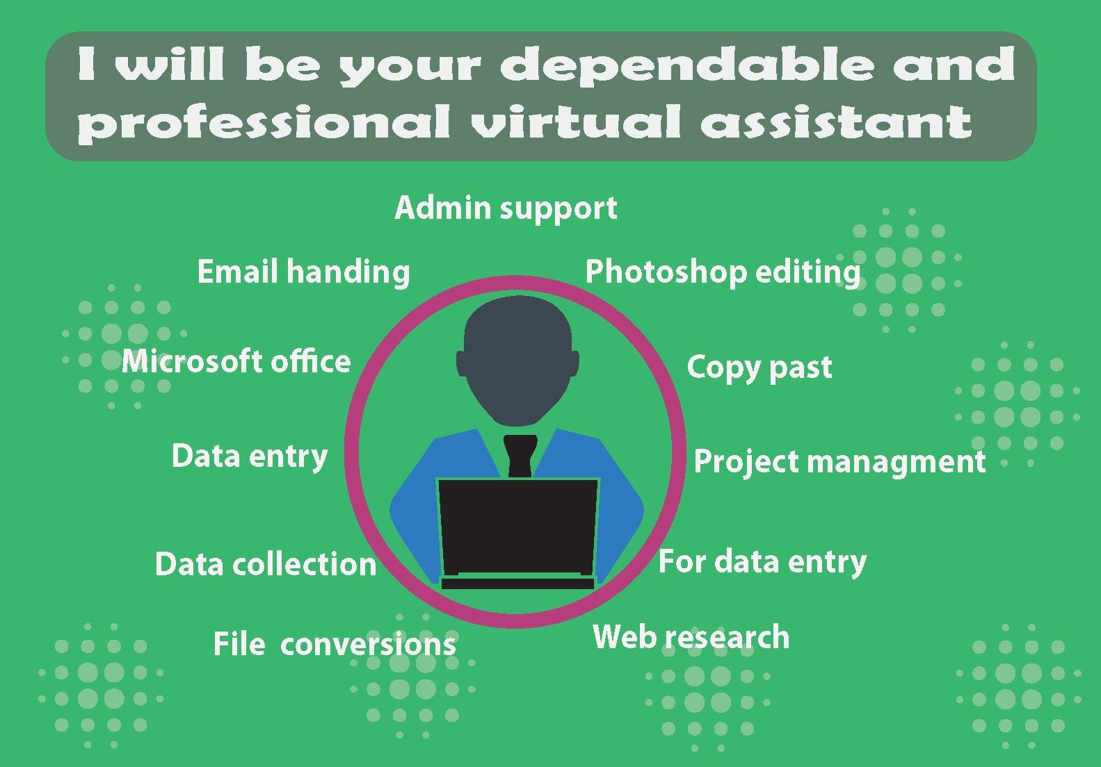 I will be your professional virtual assistant for any kinds of tasks