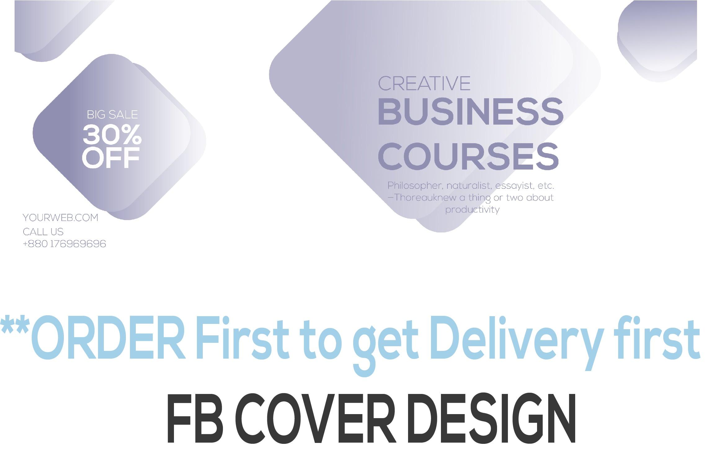 I will create professional facebook cover banner design