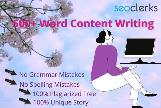 500+ Word Content, Articles or Blog Writing at Reasonable Price