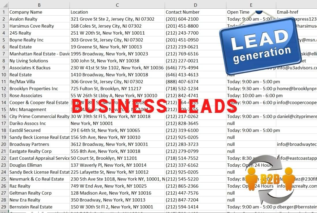 I will collect 2K targeted and niche based business leads