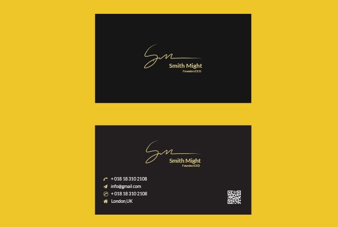 I will design minimal business cards