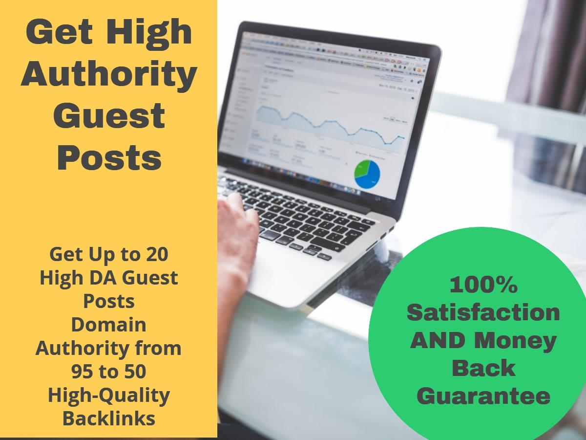 I will do high quality SEO guest post on the high authority sites