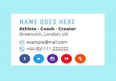 I will create HTML email signature within 2hrs